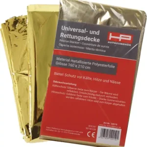 Rettungsdecke DIN 13164 L2100xB1600xH0,2ca.mm Faltmaß ca.144x80x20mm Preiswert