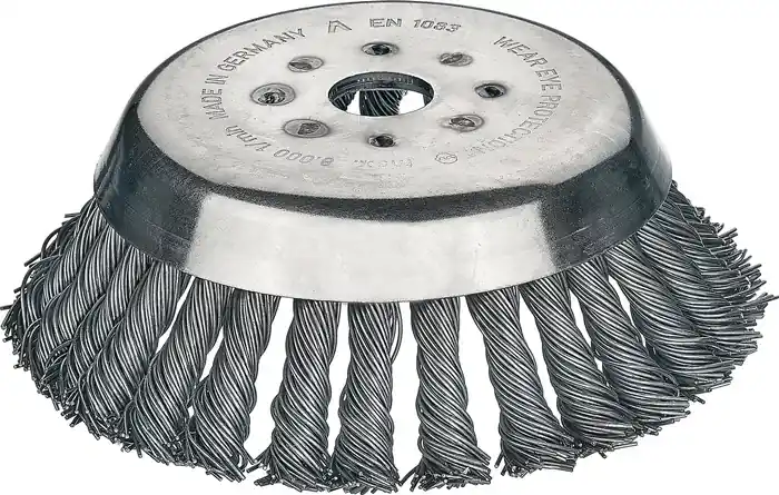 Top-Preis Kegelbürste D.180mm Drahtstärke 0,5mm STA 14mm Bohr.20mm 8000min-¹ LESSMANN