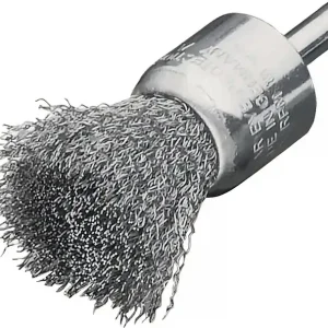Ausverkauf Pinselbürste D.17mm Schaft 6mm Drahtstärke 0,3mm VA 20000min-¹ LESSMANN