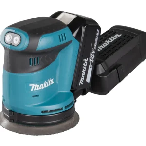Begrenztes Angebot Makita DBO180RTJ Akku-Exzenterschleifer 125 mm 18V / 5,0 Ah, 2 Akkus + Ladegerät im MAKPAC