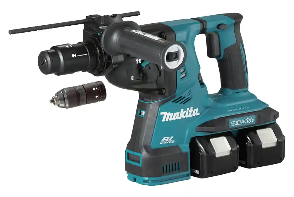 Super-Preis Makita DHR281ZJ Akku-Kombihammer für SDS-PLUS 2x18V (ohne Akku, ohne Ladegerät) im MAKPAC mit Wechselfutter