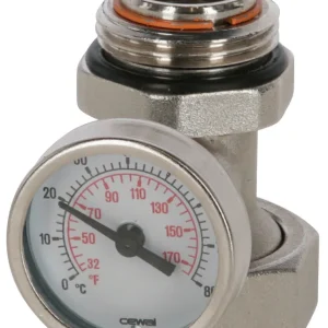Highlight Kerbl Thermometeranschluss mit Thermometer Anschlussgröße DN25