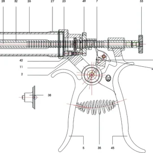 Kerbl 234 50ml Gewinde für Roux Revolver Dosierspritze Revolverspritze Preisreduziert