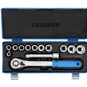 Schnäppchen GEDORE KMU-20 19 Steckschlüssel-Satz 1/2" 13-teilig 6-kant 45566 mm
