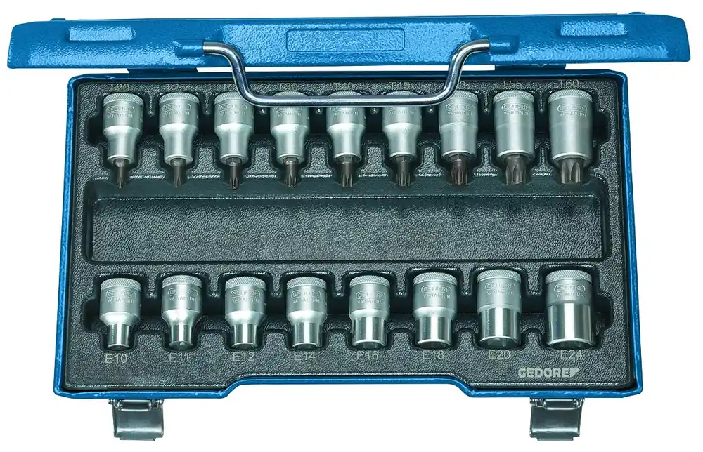 Preis Gesenkt GEDORE 19 ITX TX-017 Schraubendreher-Satz 1/2" 17-teilig Innen+Außen-TX