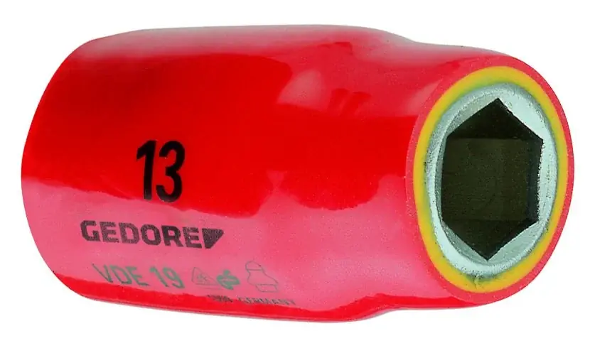 Neu GEDORE 19 VDE 13 VDE-Steckschlüsseleinsatz 1/2" 6-kant 13 mm