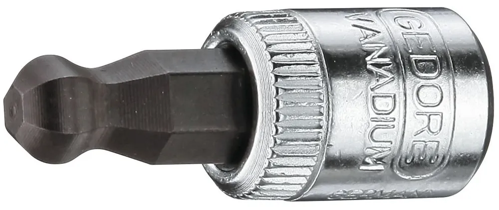 Echt GEDORE 20 IN K 6 Schraubendrehereinsatz 1/4" Kugelkopf Innen-6-kant 6 mm