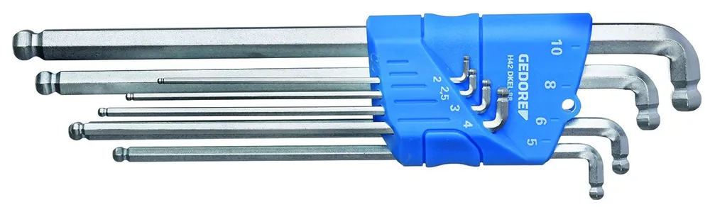 GEDORE 42 H DKEL-88 Winkelschraubendreher-Satz XL 8-teilig 2-10mm Geprüft