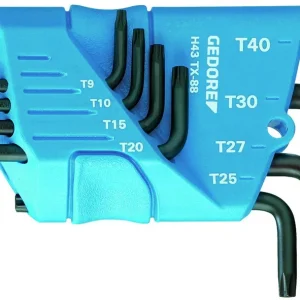 Markenware GEDORE 43 H TX-88 Winkelschraubendreher-Satz im Halter 8-teilig TX T9-T40