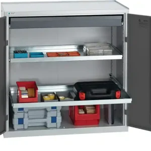 Werkzeug-/Beistellschrank H1000xB1000xT500mm 1Schubl.2Bd.lichtgrau/anthrazitgrau Heißes Angebot