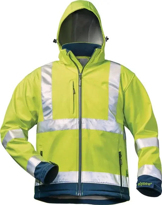 Warnschutz-Softshelljacke LIAM Gr.XL fluoresz.gelb/marine ELYSEE Preisknaller