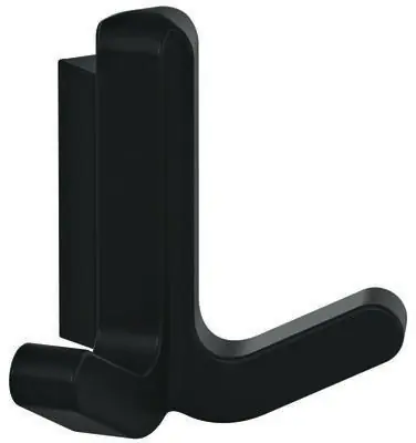 Solange Der Vorrat Reicht Doppelhaken Ser.477 matt,elastisch Ku.(TPU) 90 tiefschwarz H.69mm HEWI