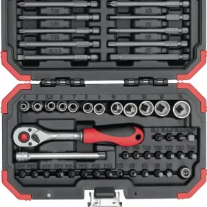 Bit-/Steckschlüsselsortiment R33003051 51-tlg.1/4 Zoll SW 4-14mm Z.72 GEDORE RED Ausverkauf