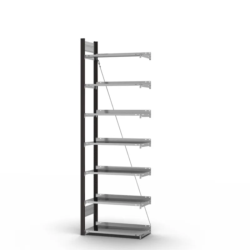 Nur Für Kurze Zeit hofe Akten-Anbauregal für Einseitige Nutzung - Stecksystem ORION PLUS - 750x300mm 2350mm Profil anthrazitgrau RAL7016 + Boden verzinkt