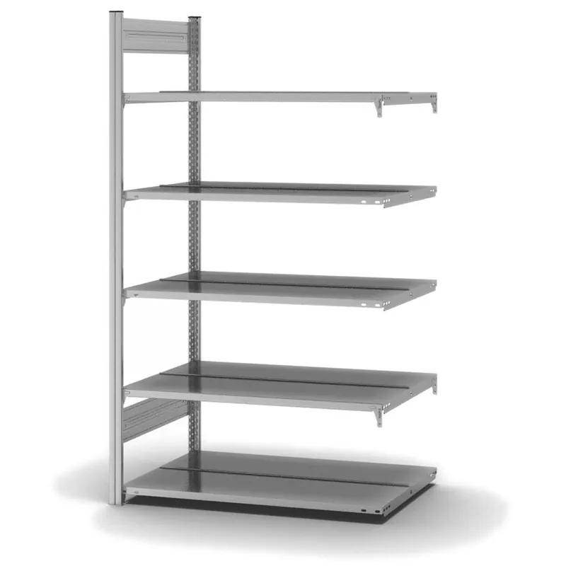 Direkt Vom Hersteller hofe Akten-Anbauregal für Zweiseitige Nutzung - Stecksystem ORION PLUS - 1000x600mm 1750mm Profil+Boden verzinkt