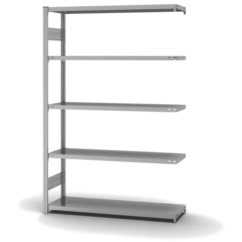 Top-Angebot hofe Anbau-Fachbodenregal für Beidseitige Nutzung - Stecksystem ORION PLUS - Fachlast 180 kg - H2000 B1300 T400 mm - Verzinkt