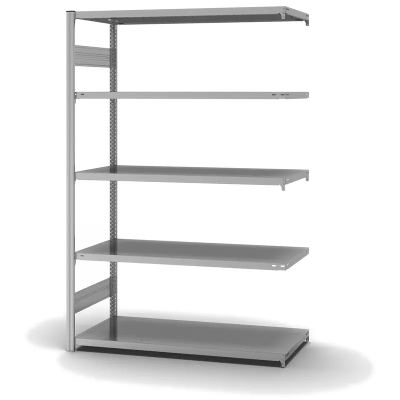 Must-Have hofe Anbau-Fachbodenregal für Beidseitige Nutzung - Stecksystem ORION PLUS - Fachlast 240 kg - H2000 B1300 T600 mm - Verzinkt