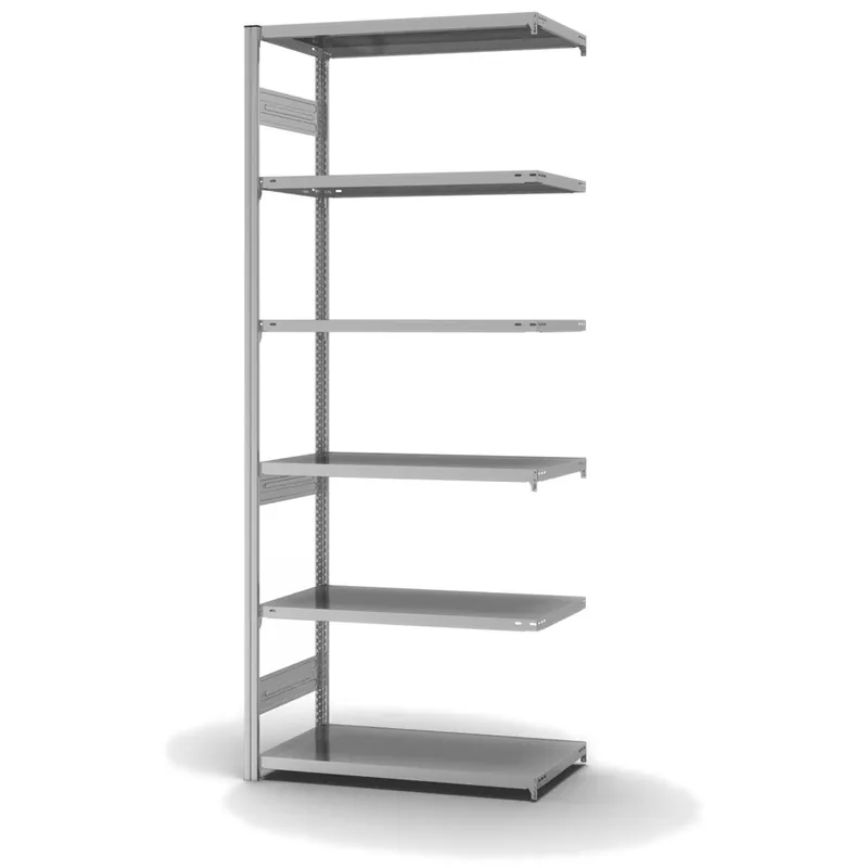 Top-Preis hofe Anbau-Fachbodenregal für Beidseitige Nutzung - Stecksystem ORION PLUS - Fachlast 230 kg - H2500 B1000 T500 mm - Verzinkt