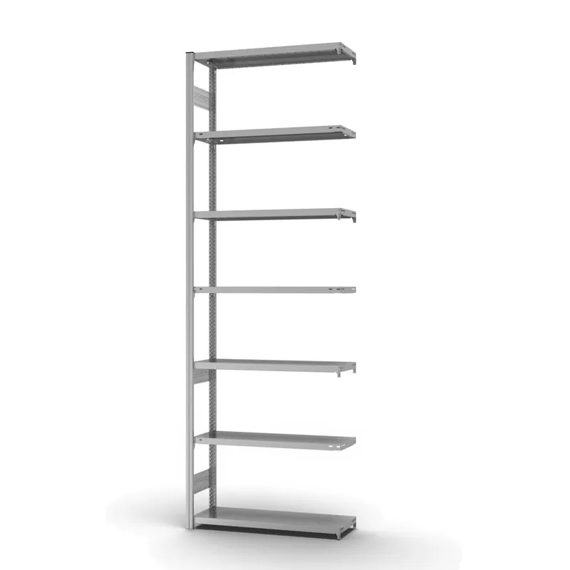 hofe Anbau-Fachbodenregal für Beidseitige Nutzung - Stecksystem ORION PLUS - Fachlast 220 kg - H3000 B1000 T300 mm - Verzinkt Neu