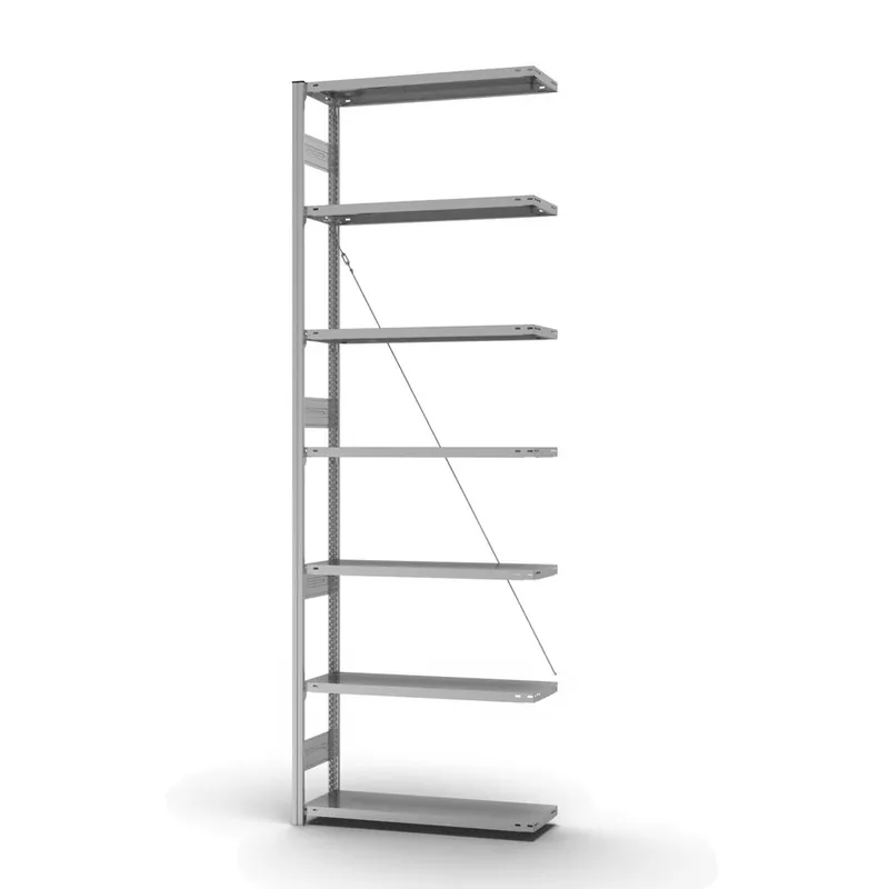 Günstig hofe Anbau-Fachbodenregal für Einseitige Nutzung - Stecksystem ORION PLUS - Fachlast 300 kg - H3000 B1000 T300 mm - Verzinkt