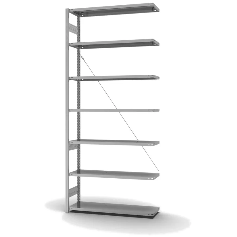 hofe Anbau-Fachbodenregal für Einseitige Nutzung - Stecksystem ORION PLUS - Fachlast 215 kg - H3000 B1300 T400 mm - Verzinkt Online Kaufen