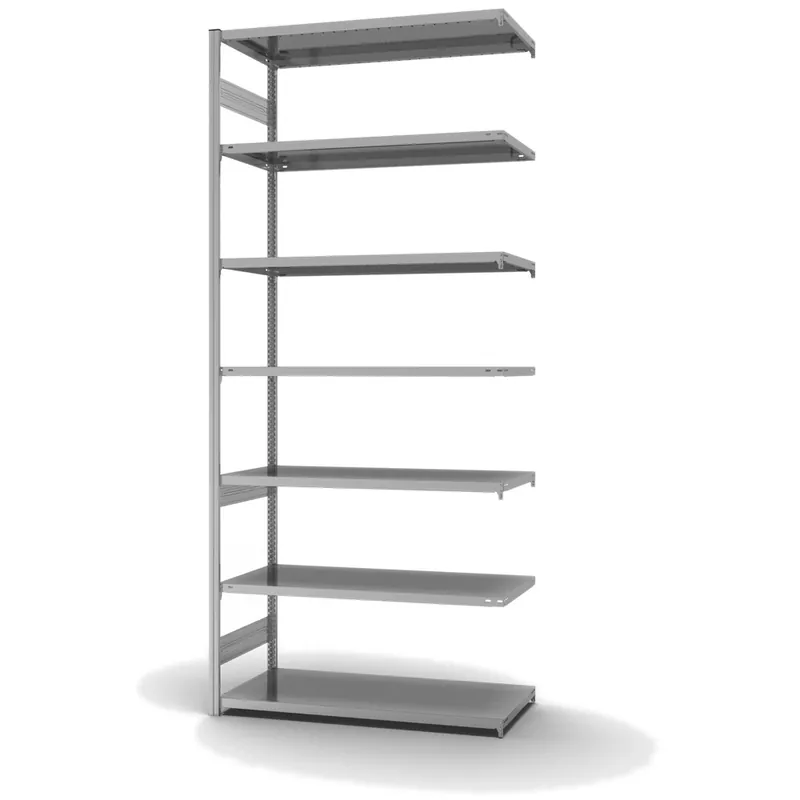 Knallerangebot hofe Anbau-Fachbodenregal für Beidseitige Nutzung - Stecksystem ORION PLUS - Fachlast 240 kg - H3000 B1300 T600 mm - Verzinkt