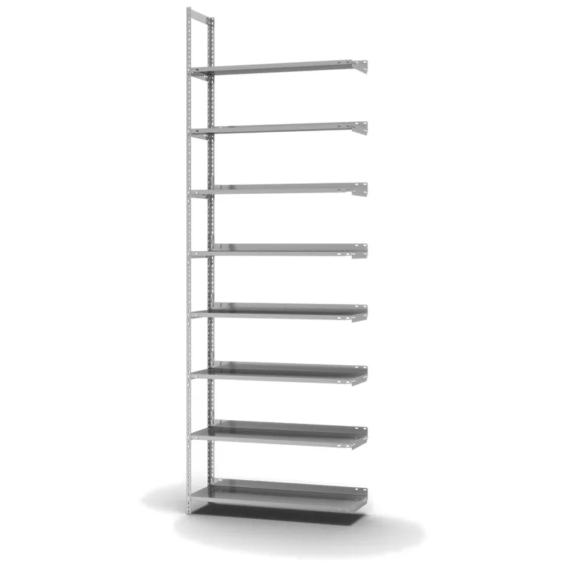 Echt hofe Akten-Anbauregal für Einseitige Nutzung - Schraubsystem WR - 1000 x 300 mm2900 mm Winkelpfosten und Böden verzinkt