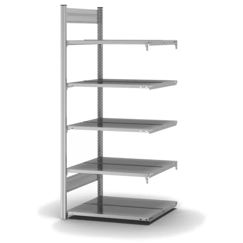 hofe Akten-Anbauregal für Zweiseitige Nutzung - Stecksystem ORION PLUS - 750x600mm 1750mm Profil+Boden verzinkt Super-Preis