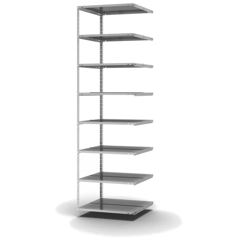 hofe Akten-Anbauregal für Zweiseitige Nutzung - Schraubsystem WR - 750 x 600 mm2550 mm Winkelpfosten und Böden verzinkt Sonderangebot