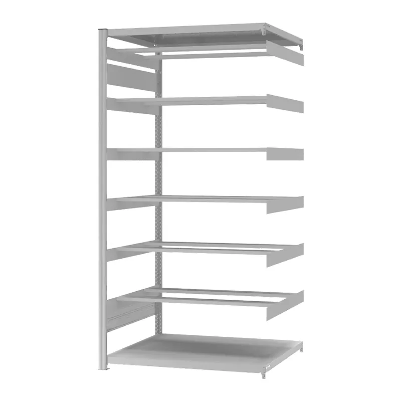hofe Anbau-Pendelheftregal für Beidseitige Nutzung - Stecksystem ORION PLUS - 1000x800mm 2000mm RAL7035 Mega-Angebot