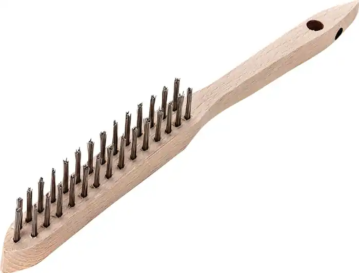 Preisreduziert Handbürste L.290mm 0,35mm Stahldraht Besatz-L.140mm 2-reihig 12 LESSMANN