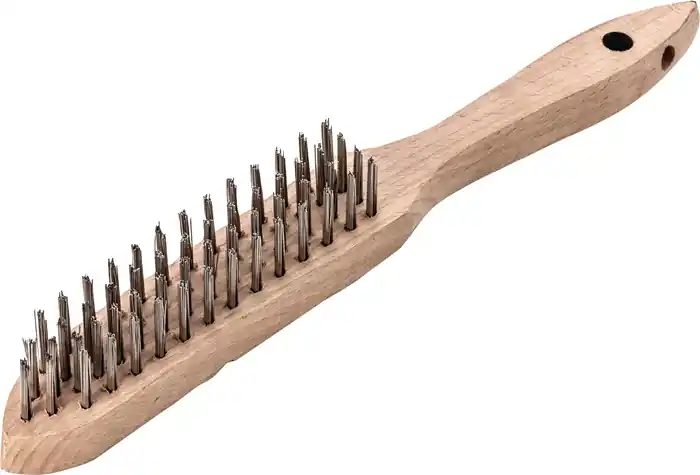 Handbürste L.290mm 0,35mm Stahldraht Besatz-L.140mm 4-reihig 12 LESSMANN Direktkauf