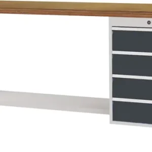 Werkbank grau lichtgrau B1500xH859xT750mm lichtgrau grau 4 Schubl.BEDRUNKA+HIRTH Neue Ware