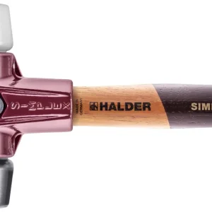 SIMPLEX-Schonhammer mit Tempergussgehäuse und Holzstiel - Ø 60 / Stiel 205 mm - Gummikomposition mit Standfuss /Superplastik Saisonangebot