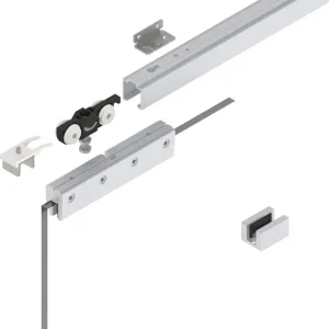 Preis Gesenkt Schiebetürsystem 73 80kg 2500mm EV 1 elox.GLT 8/10mm Kompletts.