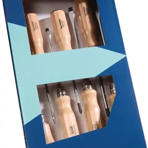 Neue Kollektion Schraubendrehersatz 7-tlg.Schlitz/PH/Aufreiber Holzgr.Rundklinge m.6-Kt-Ansatz