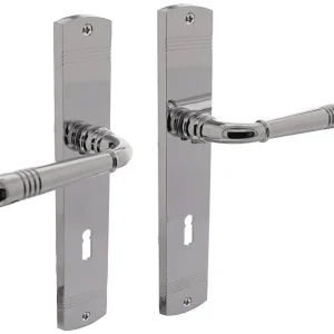 Langschildschildgarnitur Helena Zamak Verchromt BB 72mm DIN L/R INTERSTEEL Markenware