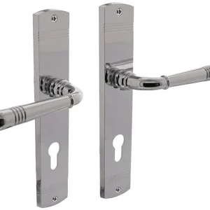 Langschildschildgarnitur Helena Zamak Verchromt PZ 72mm DIN L/R INTERSTEEL Neue Kollektion