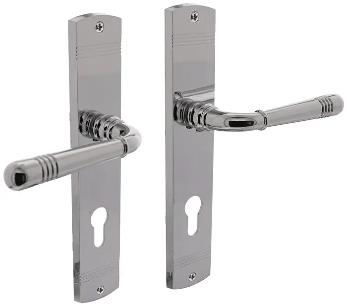 Langschildschildgarnitur Helena Zamak Verchromt PZ 72mm DIN L/R INTERSTEEL Neue Kollektion