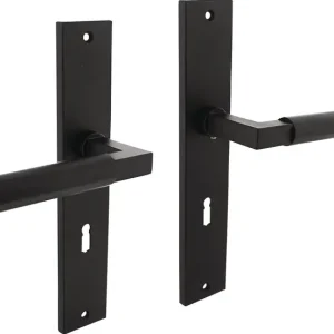 Langschildschildgarnitur Baustil Zamak F71 schwarz BB 72mm DIN L/R INTERSTEEL Angebot