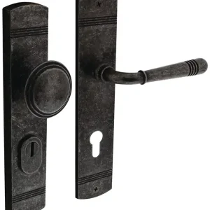 Schutzgarnitur Helena Stahl/Zamak altgrau 72mm 38-84mm INTERSTEEL Schnäppchen