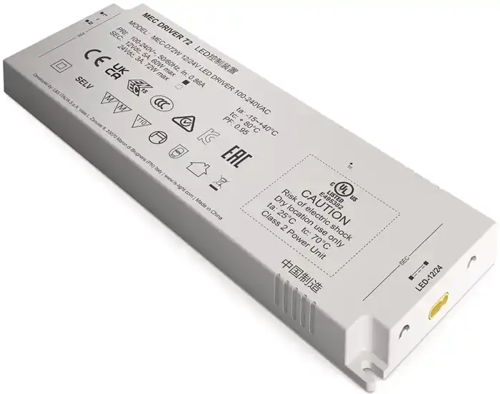 Neue Ware LED Konverter 100-240 V/AC 12+24V DC L.210mm 60/72 W weiß glatt L&S