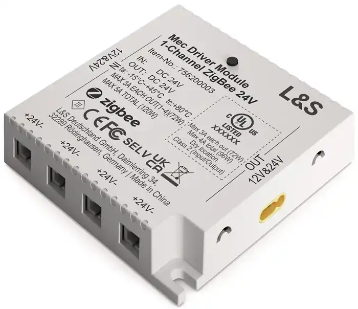 Kracherpreis Funktionsmodul Mec Driver 1 Kanal,4 LED Ausg.24V DC L.73,6mm L&S