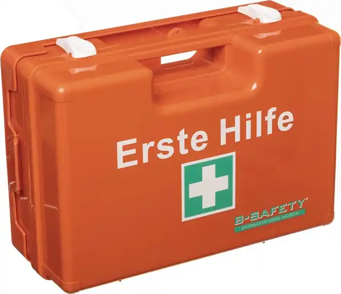 Erste Hilfe Koffer DIN 13169-2021 B310xH210xT130ca.mm orange B-SAFETY Billig