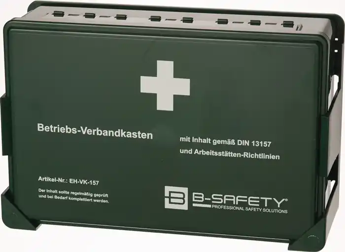 Angebot Betriebsverbandkasten DIN 13157 B270xH175xT90ca.mm grün B-SAFETY