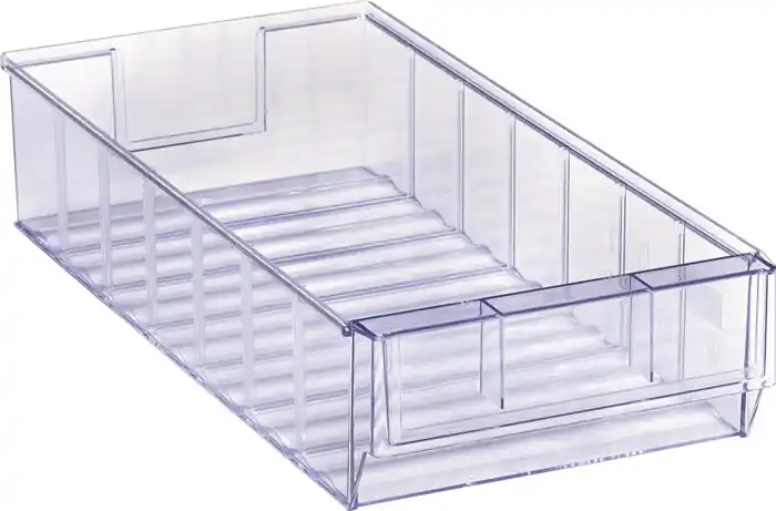 Bestpreis Regalkasten L400xB183xH81mm transp.SAN TECWERK VE: 15 Stück