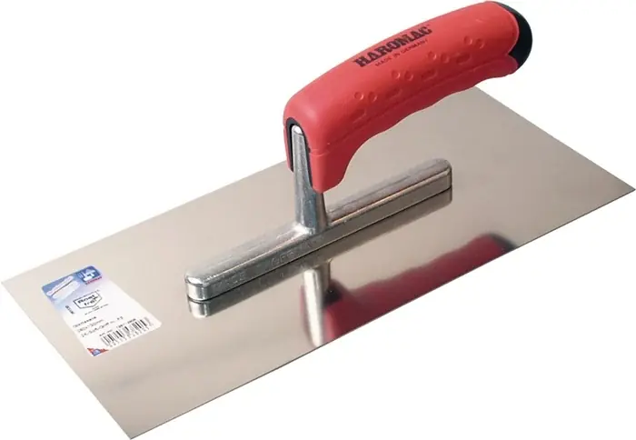 Neu Im Sortiment Glättekelle L.280mm B.130mm 2K-Griff Zahn 4x4mm rostfr.VA HAROMAC
