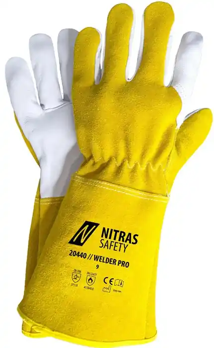 Knallerangebot Schweißerhandschuhe WELDER PRO Gr.10 ocker/grau PSA-Kat.II VE: 12 Paare
