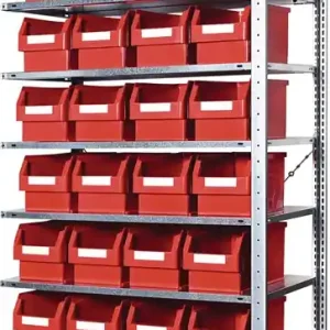 Bestseller Steckregal H2000xB1000xT400mm Anbauregal 8 Stahl-Bd.32xGr.3 rot KAPPES