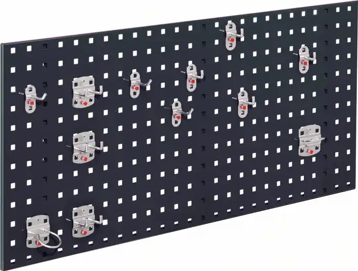 Lochplatte B450xL1000mm grau 12 tlg.RASTERPLAN Neu